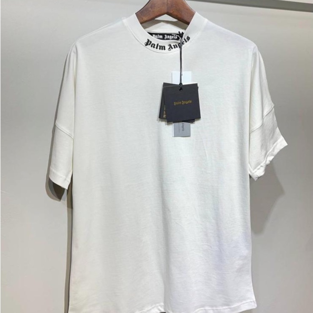 PALM ANGELS
LOGO PRINT OVER COTTON JERSEY T-SHIRT